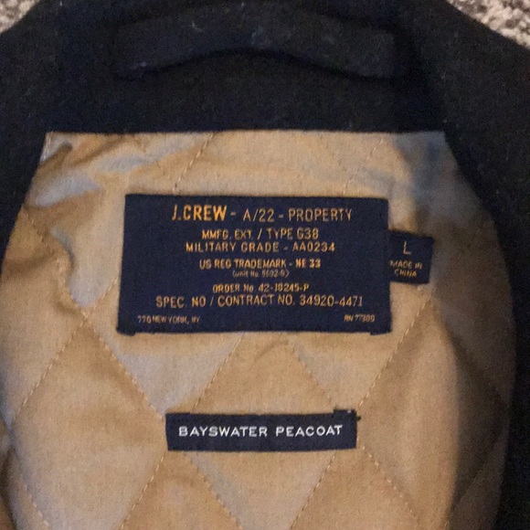 J Crew Bayswater Peacoat L - Picture 2 of 4